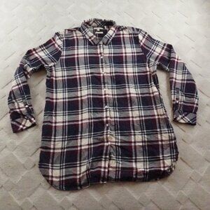 Barbour Flannel Tunic Shirt Womens 12 Plaid Multi Color